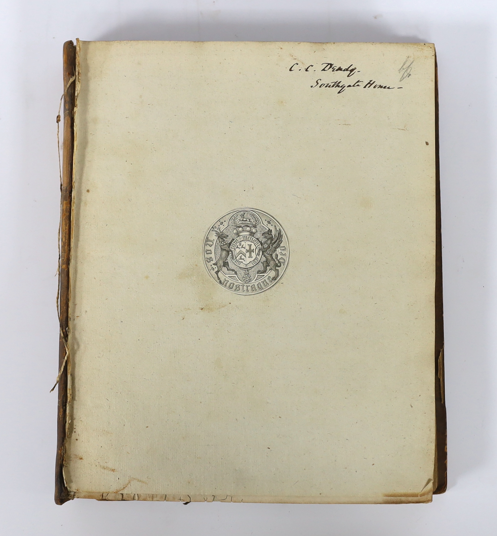Del Castillo, Capt. Bernal Diaz - The True History of the Conquest of Mexico....translated from the original Spanish, by Maurice Keating. engraved pictorial plan, errata leaf; old half calf and boards (distressed), 4to.